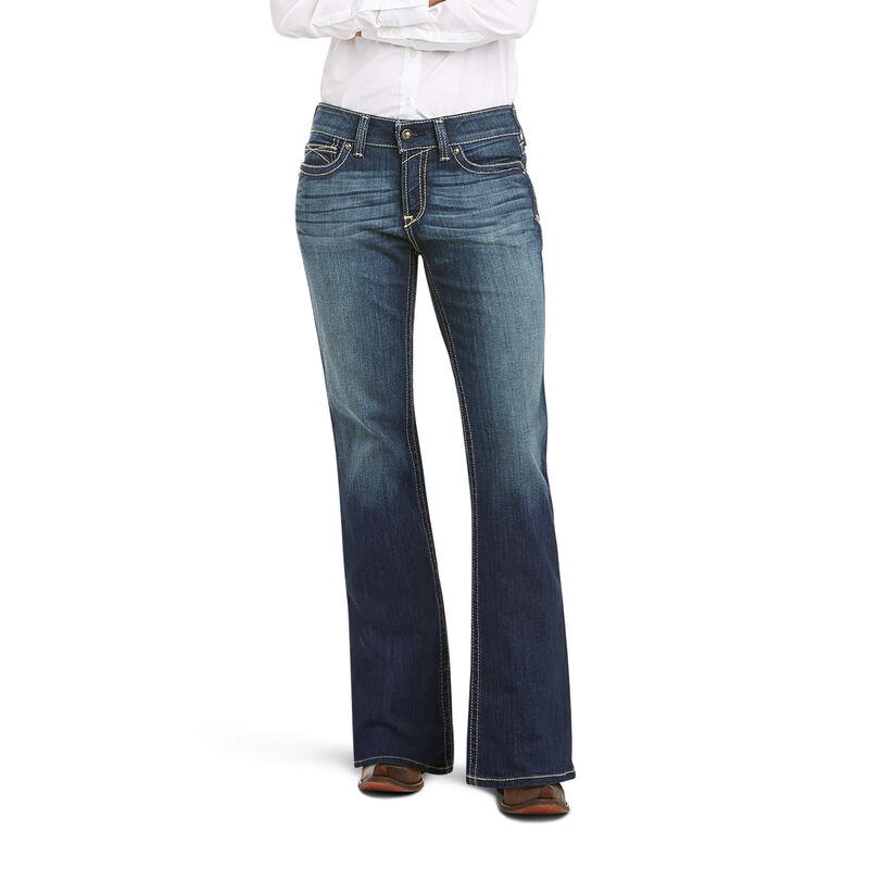 Ariat Jeans Damen - R.E.A.L. Mid Rise Stretch Original Boot Cut DunkelBlau ( SIQEM-1386 )